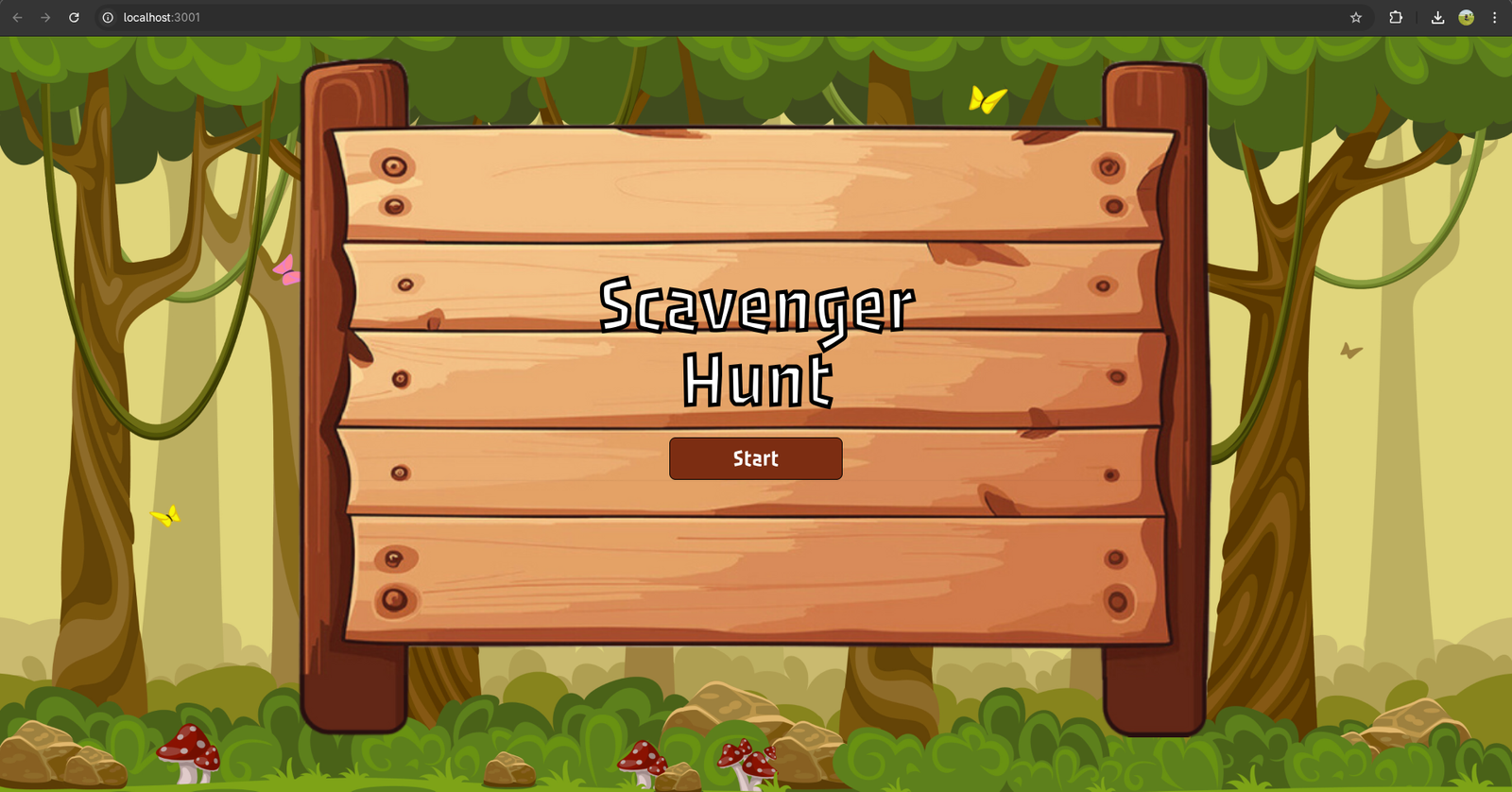 Scavenger Hunt web screenshot 1