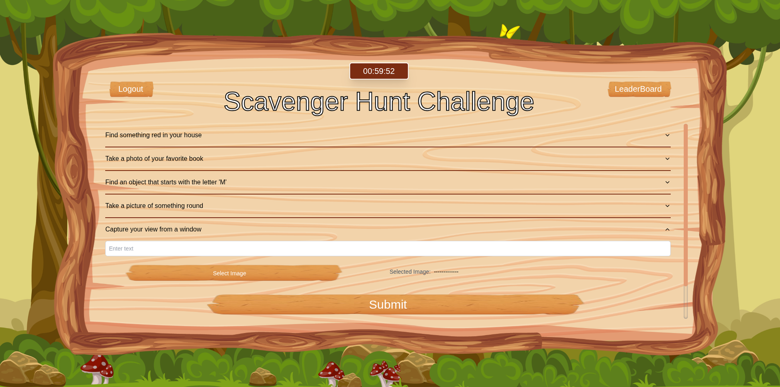 Scavenger Hunt web screenshot 3